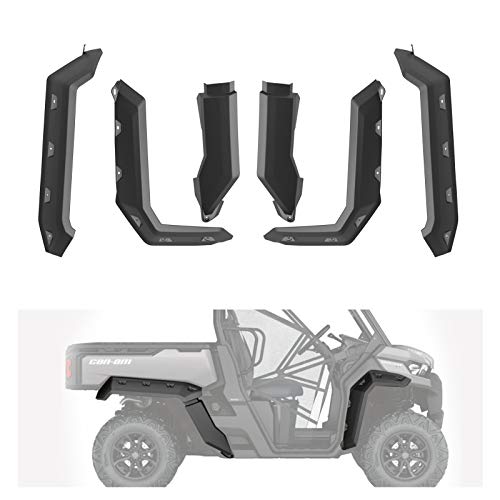 A & UTV PRO Wide Fender Flares for 2016-2025 Can-Am Defender Accessories Max/HD10/HD8/HD7/HD5 Extended Mud Flaps Front Rear Mud Guards Replace Oem #715006821#715002424 - size: for 2016-2025 Can-Am Defender