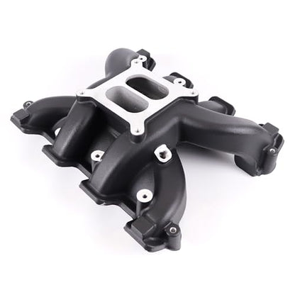300-129 rectangular port LS Carb Intake Manifold for LS3 V8 Black - size: LS3 LS92 Black