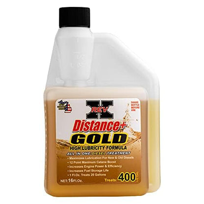 REV X Distance+ Gold High Lubricity Diesel Additive - 16 fl. oz.
