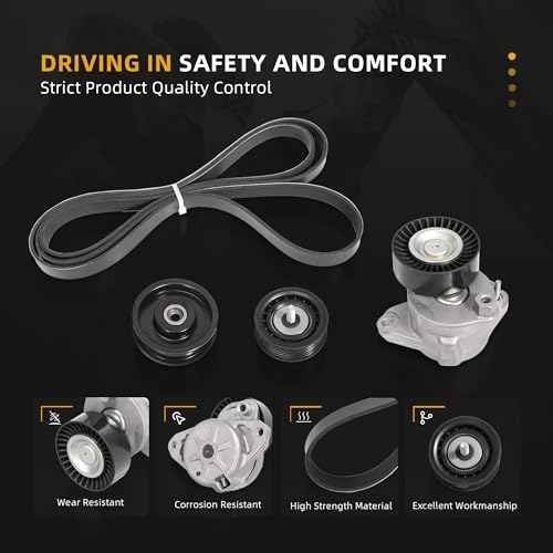 Belt Tensioner and Idler Pulley Serpentine Belt kit - size: for C300/E350/ML350 2006-2011