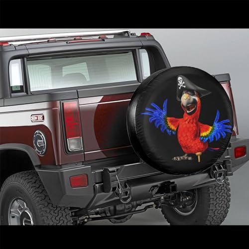 Parrot Pirate Spare Tire Cover Waterproof Sun Protection Fit 16 Inches - color: Parrot Pirate, size: 16 inch