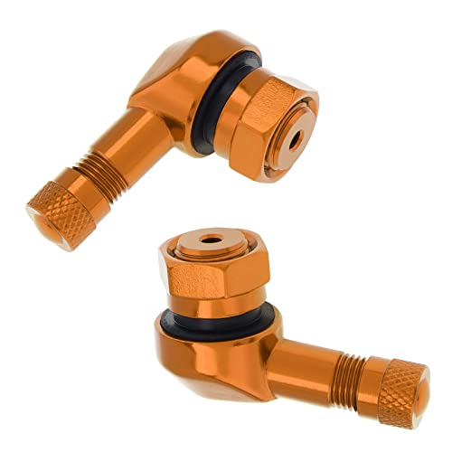 90° Tire Valve Stems 11.3mm Aluminum Forged for Scooter E-Bike ATV - color: Gold