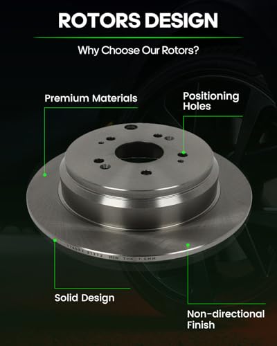 SCITOO Front 11.81" Rear 12" Brake Pads and Rotors Kits Brakes Kit - size: 31347+D914 & 31372+D1086 [4+8PCS]