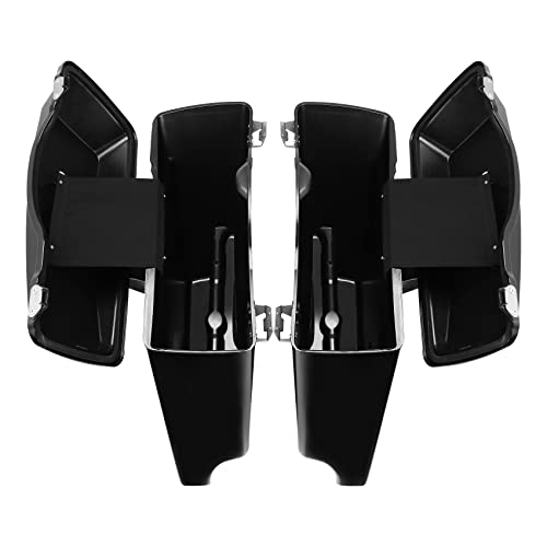 Green-L ABS 5" Stretched Saddlebag Fit for Harley Touring 1993-2013 - color: Vivid black with black latch