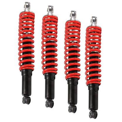(4 Pack) 350mm 13.77" Length Front Shock Absorber Shocker Suspension for Quad ATV Go Kart Cart Go-Cart Mini Bike (10 mm Eye Diameter) - size: 350mm x4