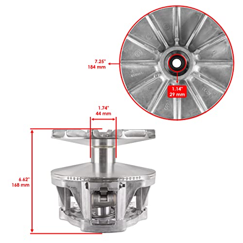 Caltric Complete Primary Drive Clutch with Aramid Belt Compatible with Polaris Sportsman 570 2014 2015 2016 2017 2018 2019 2020 2021 2022-2024