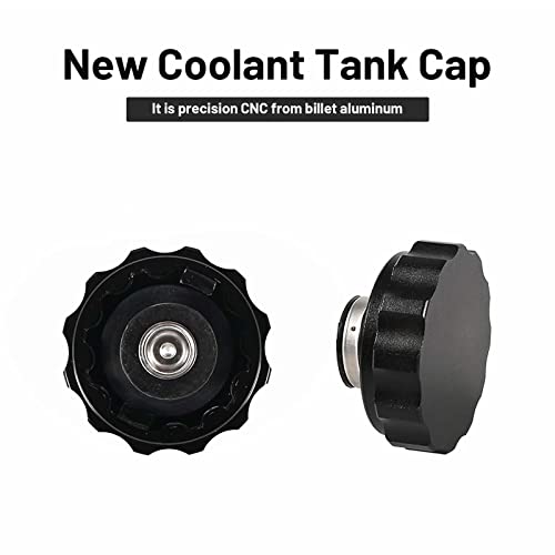 2.5L Aluminium Polished Radiator Coolant Water Overflow Expansion Tank Reservoir,Expansion Alloy Tank Radiator Reservoir Tank with Cap for Mini Cooper S R52 R53,Black - color: black