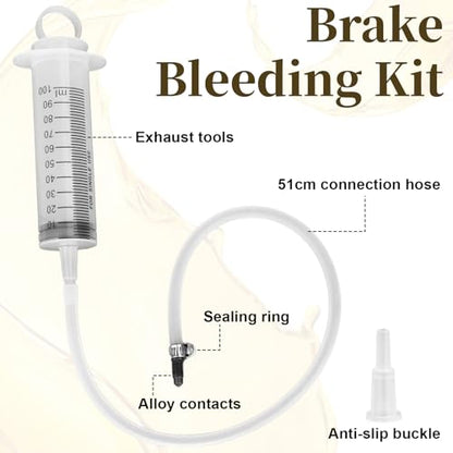 Motorcycle Brake Bleeder Kit, 100ml Pump Hydraulic Disc Bleeding Tool