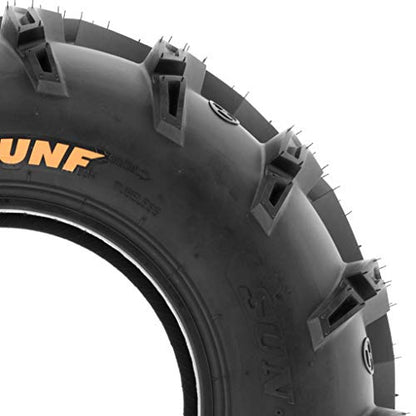 Pair of 2 SunF A050 AT 28x10-12 ATV UTV Deep Mud Terrain Tires, 6 PR, Tubeless - size: 28x10-12