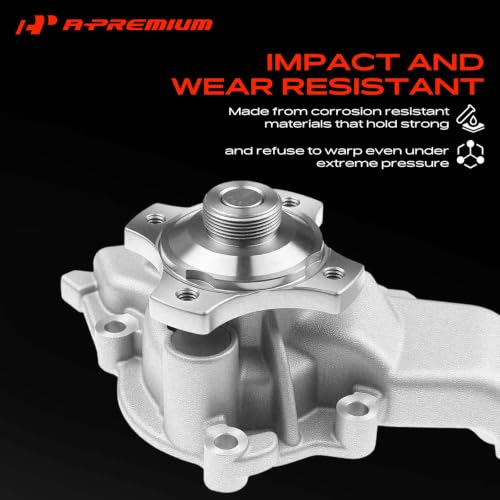 A-Premium Engine Aluminum Water Pump (6Cyl 4.0L) Compatible with Jeep