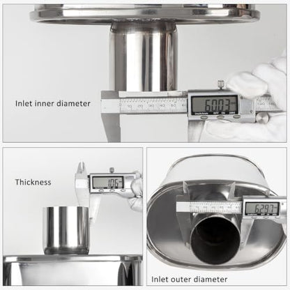Catekro Exhaust Muffler Y Pipe 2.5" Inlet 3" Dual Outlet 21.3" Length - color: 1 Inlet to 2 Outlet
