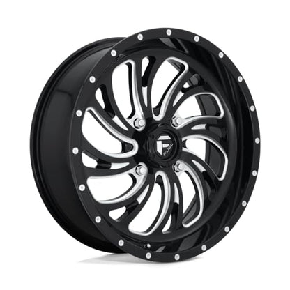 Fuel UTV D641 18X7 4X137 GL-BLK-MIL 13MM - D6411870A644 - color: GLOSS BLACK MILLED, size: 18x7