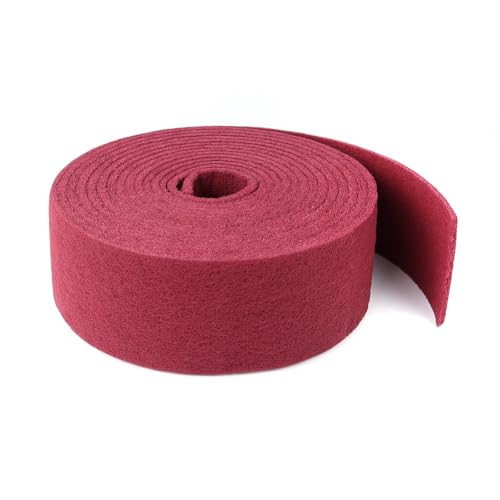 Maroon Scuff Pad Roll 5" x 30 ft - General Purpose Surface Prep for Auto Body, Woodworking & Paint - color: Maroon, style: 5 Inches * 30 Feet