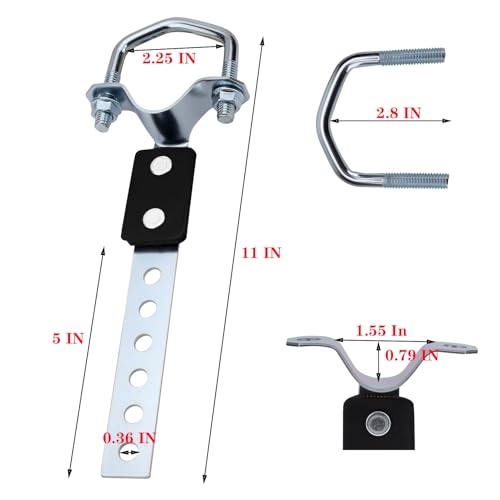 2 Pcs Exhaust Hangers Muffler Hanger Swivel Tail Pipe Universal Exhaust Tailpipe Hanger Heavy Duty Tailpipe Muffler Bracket Flexible Swivel, Silver (6 Holes,Oe Style)