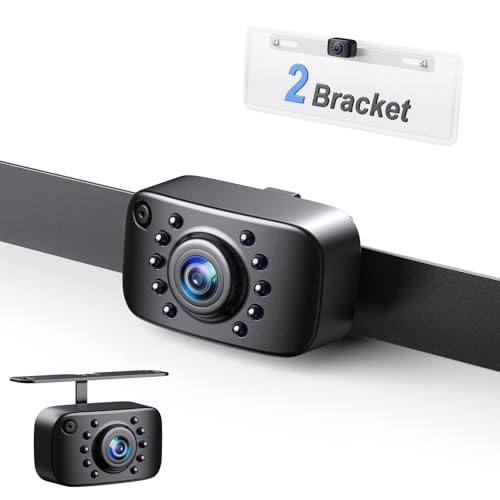 eRapta ERT01 HD Backup Camera Rear View License Plate Reverse Camera - color: Black