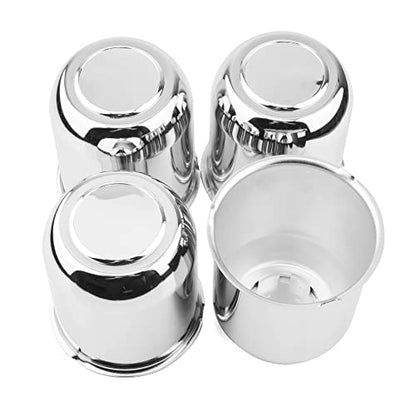 4Pcs 3-3/4 in Trailer Wheel Center Caps Fit 3-3/4" Center Bore Truck Trailer RV SUV Wheels Rims, 3.74in Carbon Steel Hub Caps - color: Chrome Silver, size: 3-3/4 in Hub Hole, 4.41in Tall