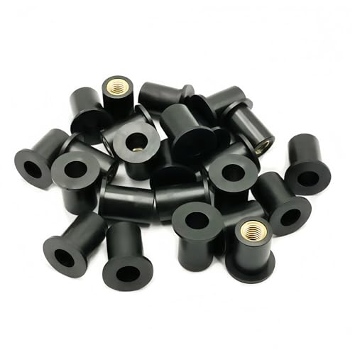 24 Pairs M5 Neoprene Rubber Well Nuts for Kayak with Brass Inserts - size: 24 Pairs M5 Neoprene Well Nuts