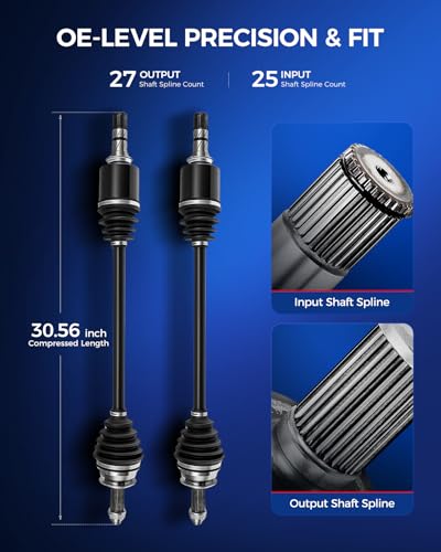 KAX CV Axle Shaft Front Driver and Passenger Side for Subaru - size: Front - 66-7355