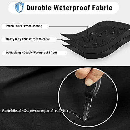 OutdoorLines Waterproof Tire Covers Set of 4 - color: Black, size: XL - Fits Tire Diameters 33"-35"