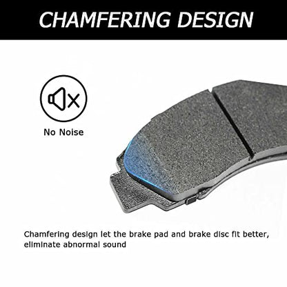 Front Rear Ceramic Disc Brakes Pads Set Vehicle Replacement Part for Buick Century,Regal,for Chevy Impala,Monte Carlo,Venture,for Oldsmobile Intrigue,Silhouette,for Pontiac Grand Prix,Montana - style: D699+D698