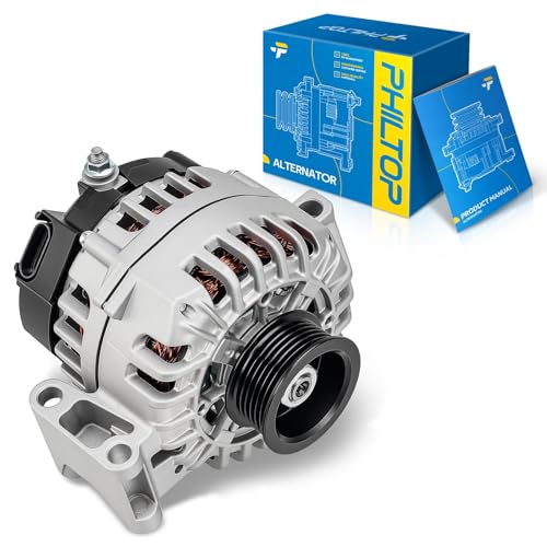 PHILTOP New Alternator Fit for Hummer H3 2006 130Amp OE:15826975,11147N,90225570,15104219A,11147,TG13S013,15104219,TG13S024,420418,2650186,2650418,111478 - size: 11147N