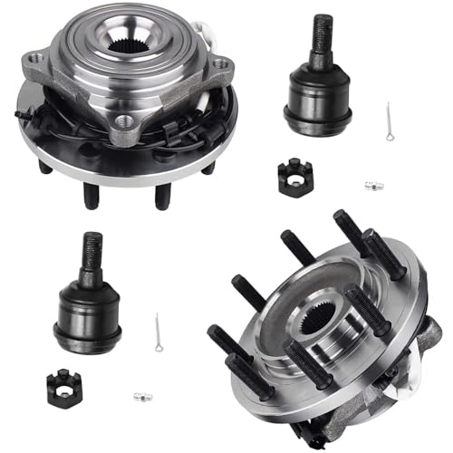 Detroit Axle - 4pc Front Wheel Bearing Hubs Kit for 2014-2018 Ram 2500 - size: 4SW42491/Kit
