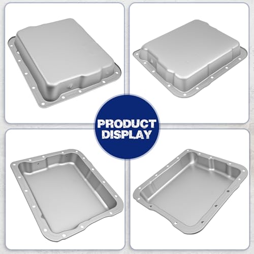 Transmission Oil Pan with Drain Plug, Fit for Chevy GM 700R4, 4L60E, 4L65E Transmissions, OE GM 700R4, GM 4L60E, GM 4L65E - size: GM 700R4