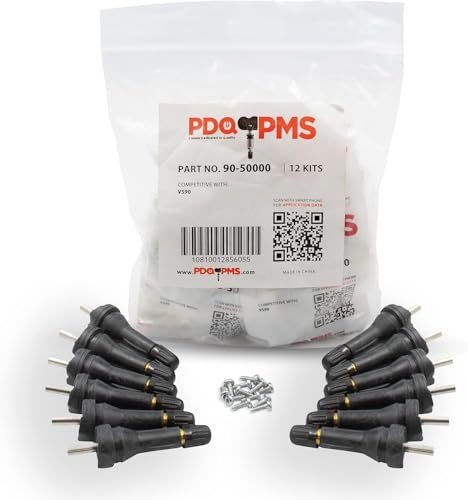 Wheel Accessories Parts PDQ TPMS 12 Pack Replacement Rubber Snap-in Valve Stem for Jeep RAM Equivalent to: Dill VS-90, OEM: 68399030AC - size: 12 PC - Black, style: Jeep Ram