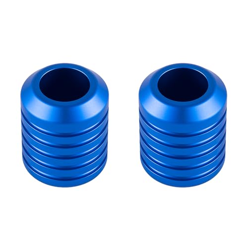 Advanblack Motorcycle Frame Sliders Machined CNC Alumium Crash Bar Slider Fit All Flat Out & Highway 1 1/4" Crash Bar Saddlebags Guards (Blue) - color: Blue