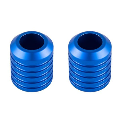Advanblack Motorcycle Frame Sliders Machined CNC Alumium Crash Bar Slider Fit All Flat Out & Highway 1 1/4" Crash Bar Saddlebags Guards (Blue) - color: Blue