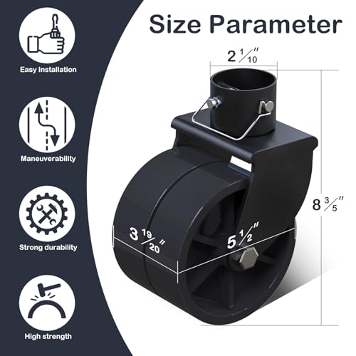 6" Trailer Jack Wheel Replacement - 2000lbs Capacity Dual Swivel Caster Wheel with Safety Pin, Fits Any Better Soft Ground Roll,Trailer Tongue Jack, Boat, Camper, RV & Jack Replacement Parts - size: Trailer Jack Wheel