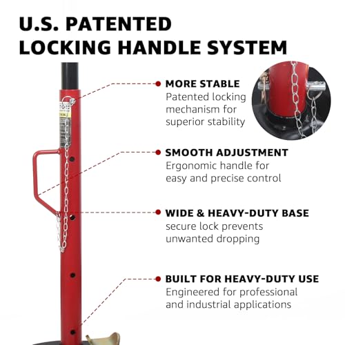 1.5-Ton Underhoist Support Stand with US Patented Handle for Auto Repair