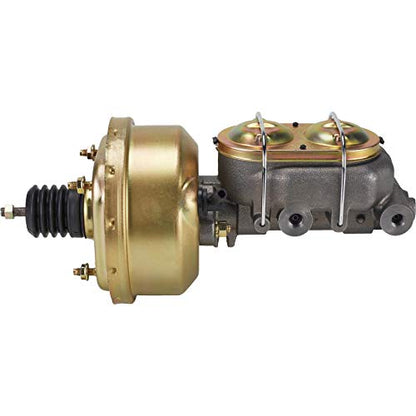 Single 7 Inch Brake Booster Master Cylinder Combo, 1 Inch Bore, Universal