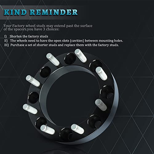 IRONTEK Wheel Spacers 8x180mm M14x1.5 Studs (1.5in, 146mm Hub Bore) Wheel Spacers Adapter FITS Chevrolet Silverado 2500/2500 HD/3500 HD, for GMC Sierra 2500 HD/3500 HD 10.9 Grade Studs 4PCS - size: 1.5"|8x180|4PCS