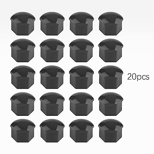 ASUBHA 20PCS Lug Nut Covers, Car Wheel Nut Caps, 17mm Anti-Theft Wheel Lug Bolt Covers with Removal Tool, Automotive Exterior Accessories Hexagonal Lugnut Cover Universal for Most Cars SUVs - size: 17mm