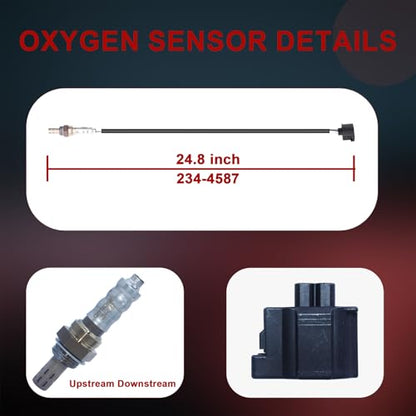 4PCS Oxygen O2 Sensor Upstream Downstream 234-4587 for Jeep Liberty Grand Cherokee Wrangler JK Chry 300 Dodge Dokota Charger Challenger Grand Caravan Journey Durango 3.7L Ram 1500 2001-2023 250-24253