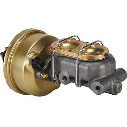 Single 7 Inch Brake Booster Master Cylinder Combo, 1 Inch Bore, Universal