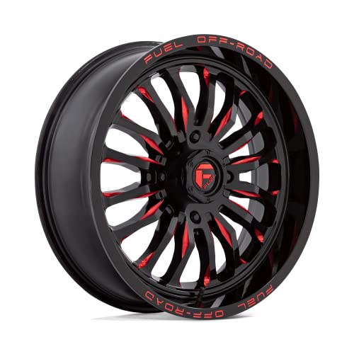 Fuel UTV D822 20X7 4X137 G-BLK MILL-RED 13MM - D8222070A644