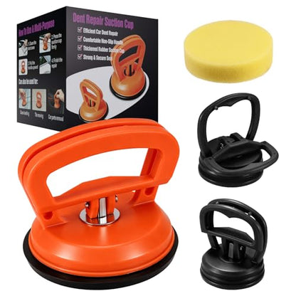 yuyimydd Car Dent Puller,Suction Cup Dent Puller,Dent Remover Tool for Car - color: 1 Orange + 2 Black