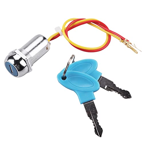 2 Pack 2 Wires Ignition Switch Key Starter Switch with 4 Keys On-Off for Electric Scooter ATV Moped Go Kart