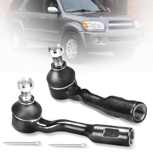 2pc ES80381 ES80382 Front Outer Tie Rod End Compatible with 2003-2007 Toyota Sequoia, 2003-2006 Toyota Tundra - size: ES80381 ES80382