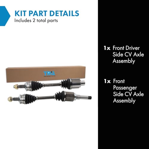 TRQ Front Driver and Passenger Side CV Axle Assembly Set 2 Piece - style: CSA36008
