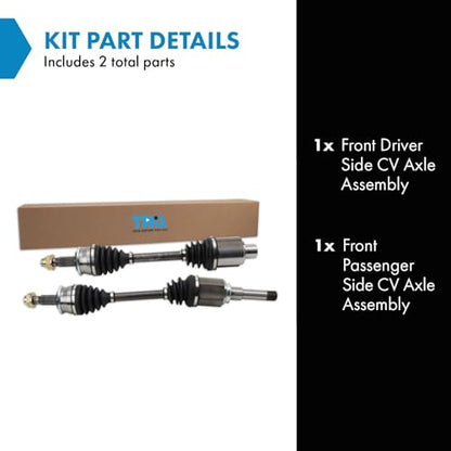 TRQ Front Driver and Passenger Side CV Axle Assembly Set 2 Piece - style: CSA36008