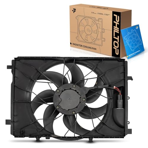 PHILTOP 623130 Radiator Cooling Fan Assembly, Fit for E350, C300, GLK350 - size: C300, C250, C350, E350, E400, GLK350, GLK250