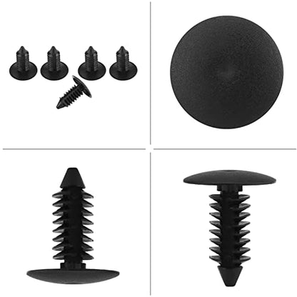 100-Piece Universal Bumper and Fender Push Rivet Clip Fastener Set