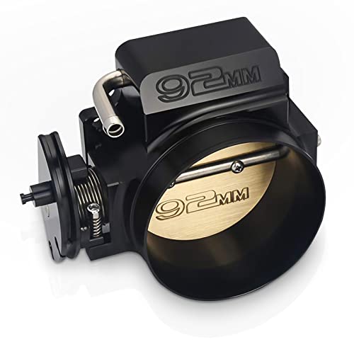 92mm Throttle Body Assembly Compatible with LS LS1 LS3 LS6 LSX Engine 4 Bolt Aluminum Black - size: 92MM Black