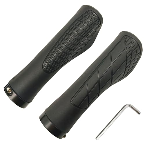 Bike Handlebar Grips, Soft Rubber Grips Anti-Slip for MTB BMX, Black