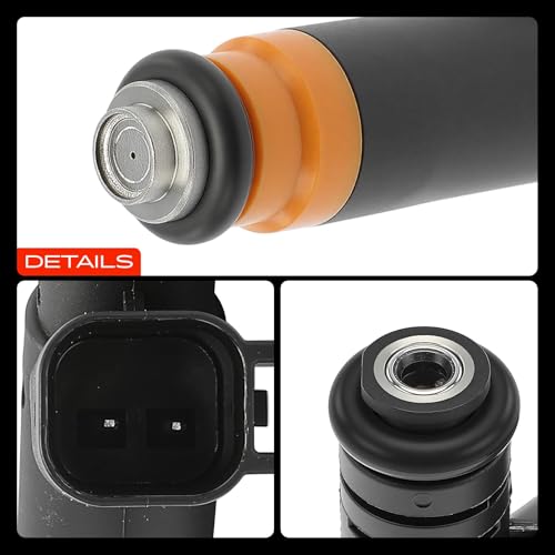 A-Premium 1 Hole Fuel Injectors Set of 6 Compatible with Ford