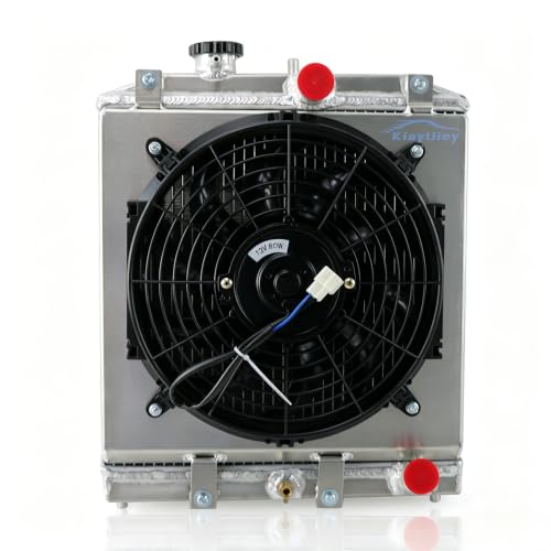 4 Row Aluminum Radiator for 1992 1993 1994 1995 1996 1997 1998 1999 2000 2001 Honda Civic EJ EK EG DEL D15 D16 Honda Acura Integra DB DC1 DC2 MTRadiator Shroud Fan Kits Thermostat Relay Kit
