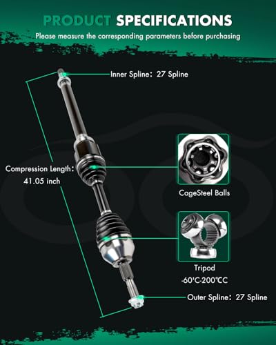 SCITOO Front Right CV Axle Assembly For Lincoln MKZ 2013-2016
